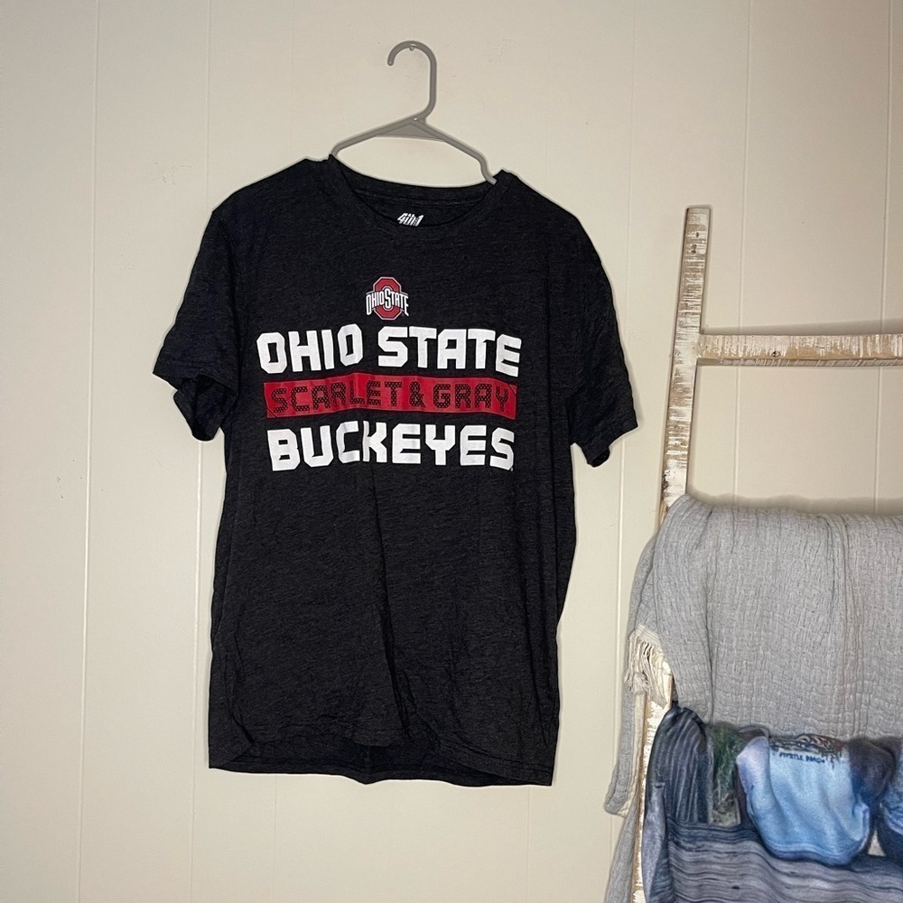 Men’s Ohio State Buckeyes Graphic Tee | Dark Gray | Lightweight | Size L